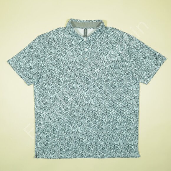 Anderson Ord Harbor Club Golf Polo Shirt Mens XL Blue Floral Performance Stretch - Picture 2 of 6